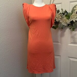 Express Orange Sleeveless Dress